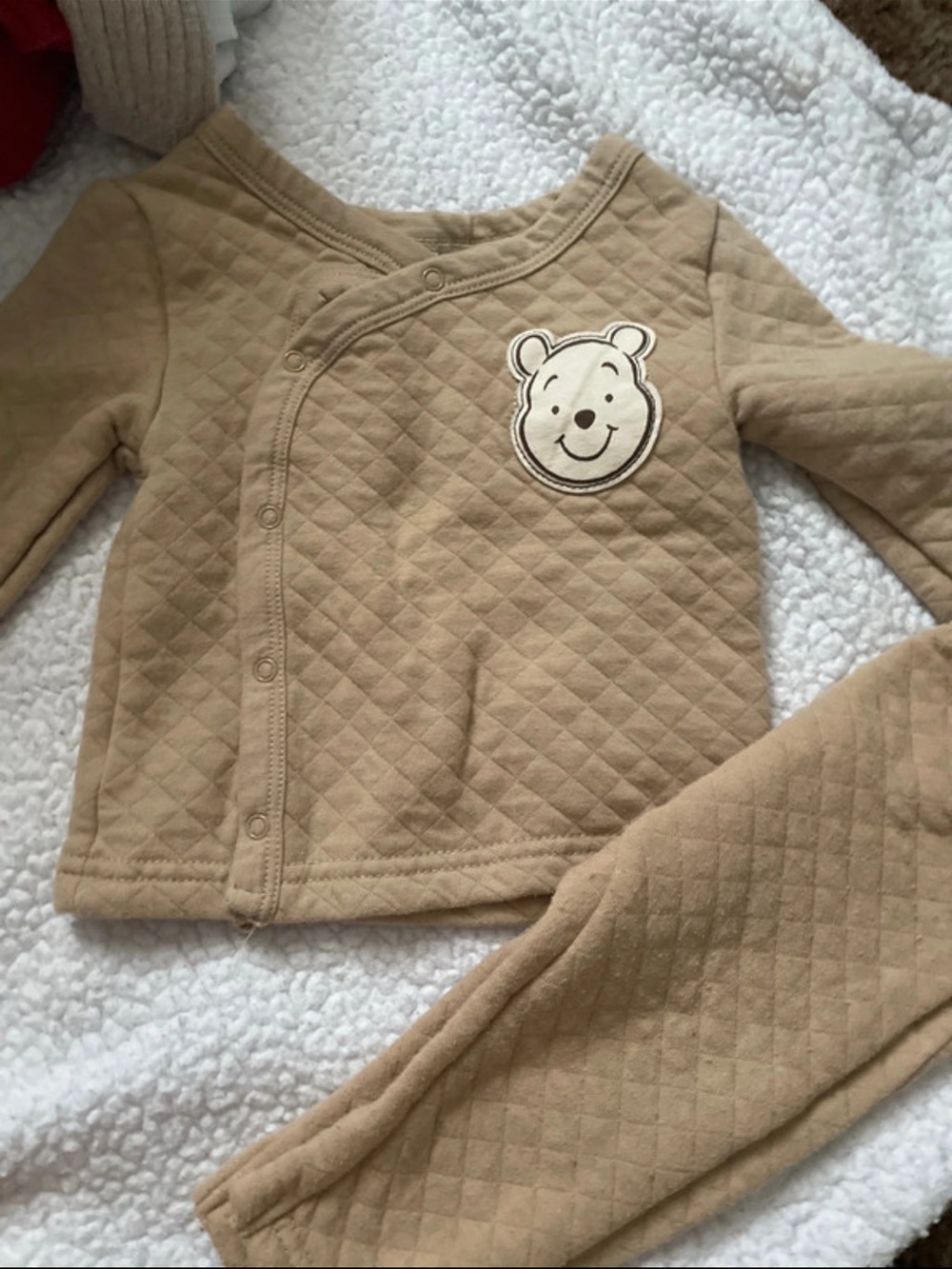 Disney Quilted Bear Pajama Set - Tan